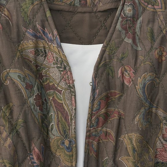 NWT Coldwater Creek Quilted Silk Marbella Bolero Lady Jacket Size XL - Picture 3 of 3